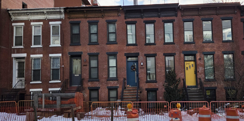 2-family, brick rowhouses on 7th Street