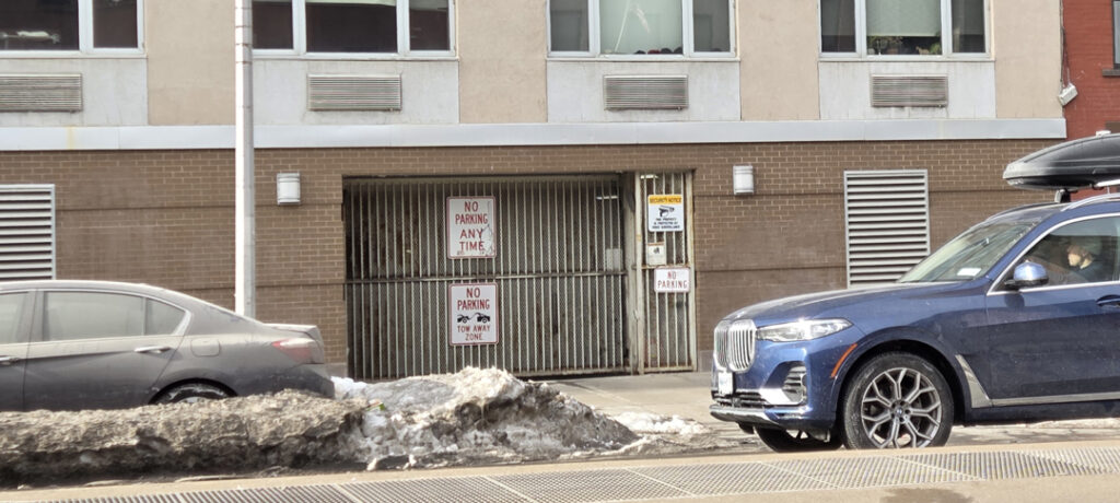 entrance to a parking garage