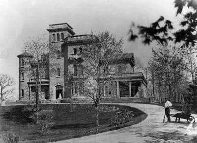 The Litchfield Villa completed in 1857 in what is now Prospect Park.